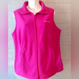 Columbia Women's Large Pink Fleece Vest              FF260